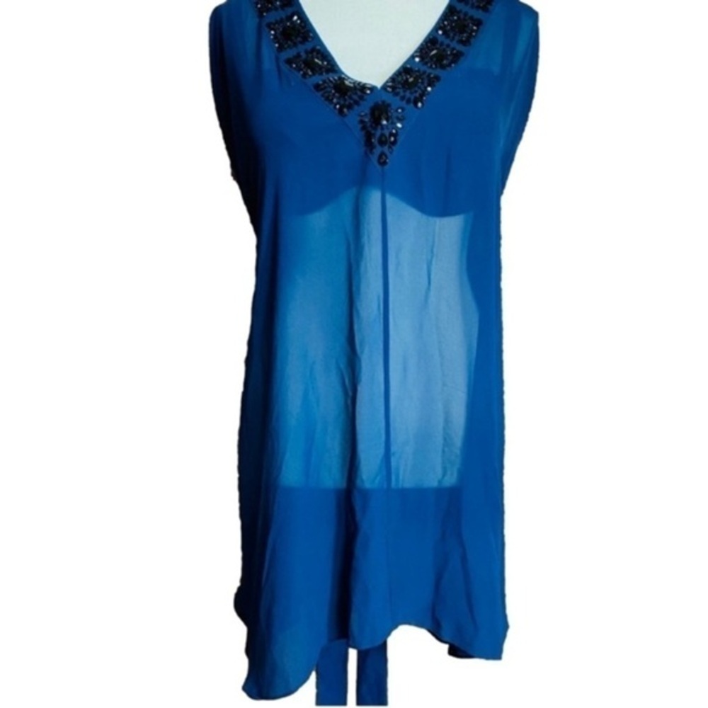 Ted Baker London Navy Blue Swim Cover Up Bikini Top 36DD/E